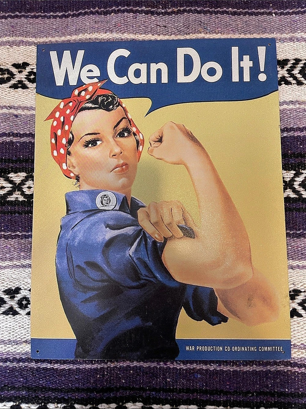 We Can Do It! Rosie the Riveter poster- Tin